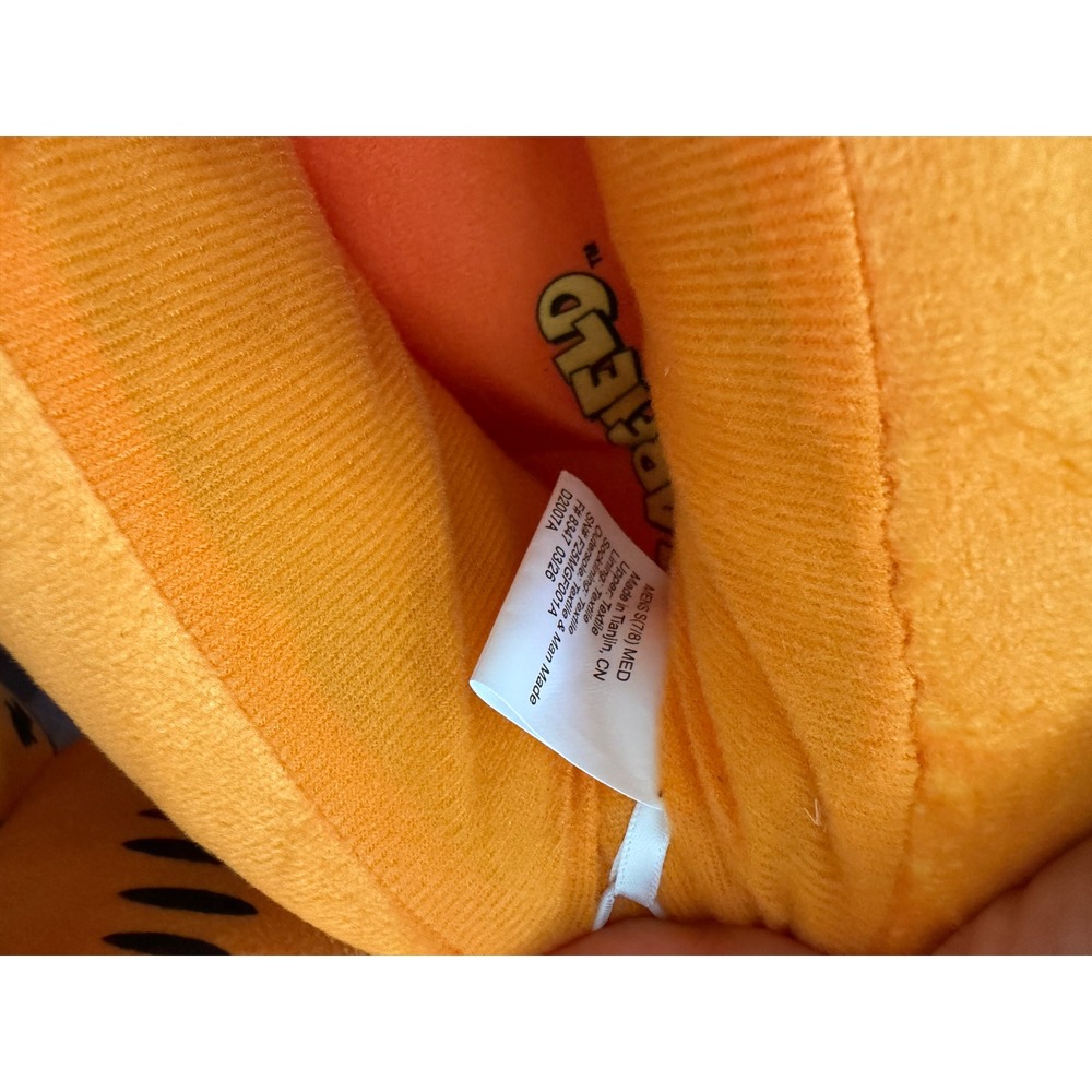 Garfield Plush Character Slippers Orange 3D Head House Shoes Mens Small 7/8 NEW - Picture 9 of 10